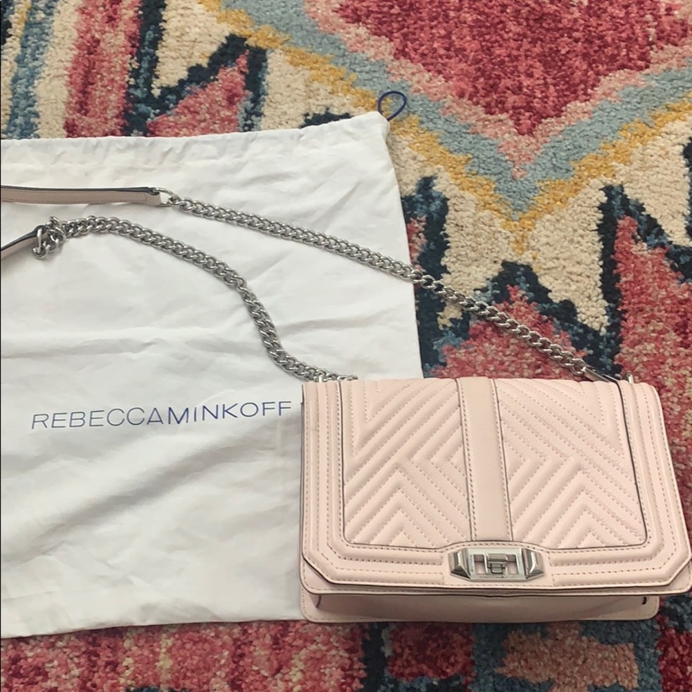 Rebecca Minkoff light pink crossbody bag